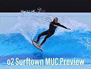 Perfekte Bedingungen auf Knopfdruck: Preview unserer Olympia-Surfer auf die o2 Surftown Muc in Hallbergmoos - Europas größter Surfpark eröffnet im Sommer 2024 (©Foto: Martin Schmitz)